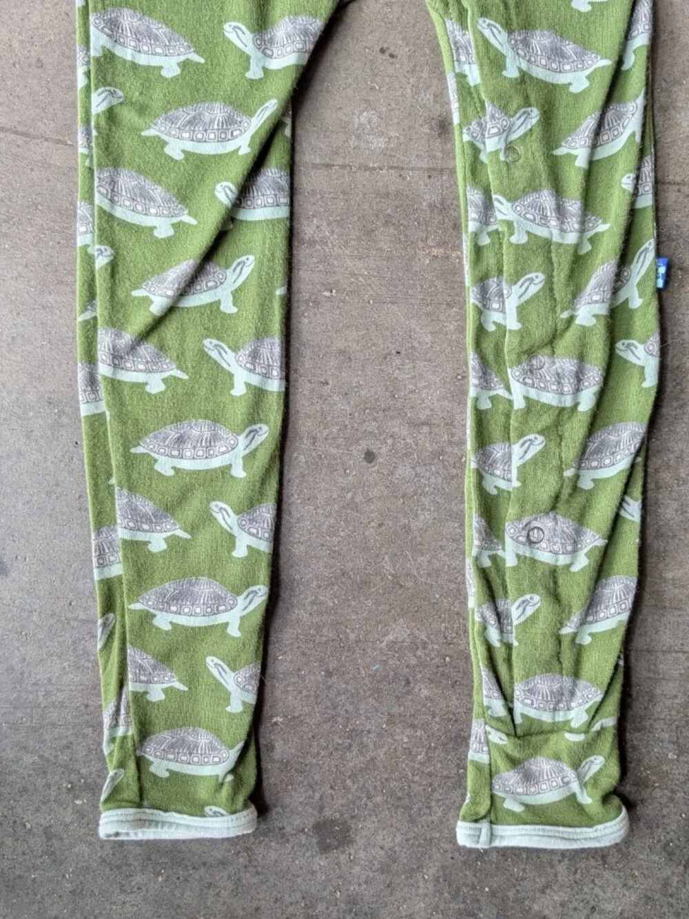 Catch a Tiger by Kickee Pants Green Turtle Print Bamboo One Piece Pajamas size 5